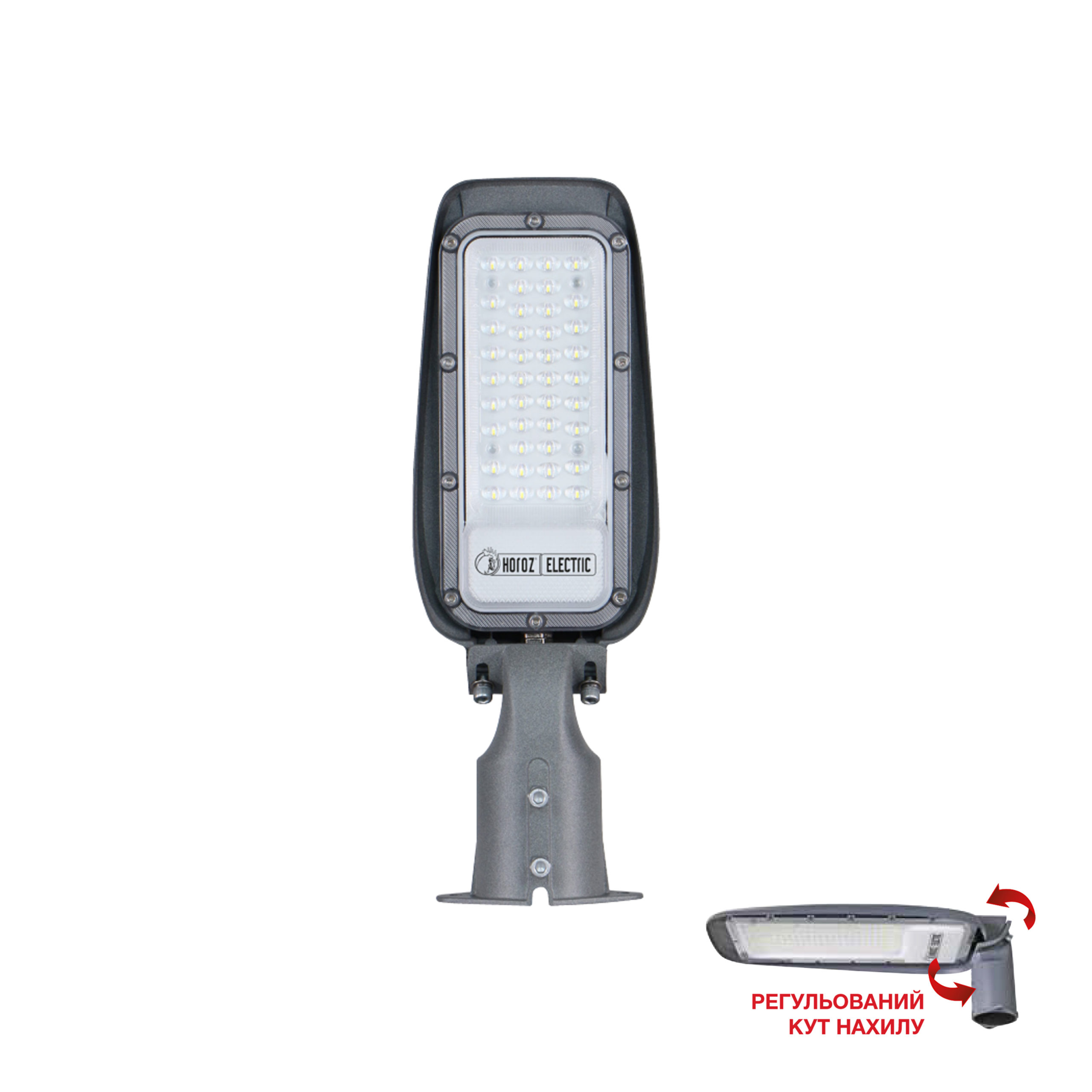 Світильник консольний поворот. SMD LED 30W 6400K 3400Lm 100-265V IP65 FLORIDA-30 HOROZ ELECTRIC